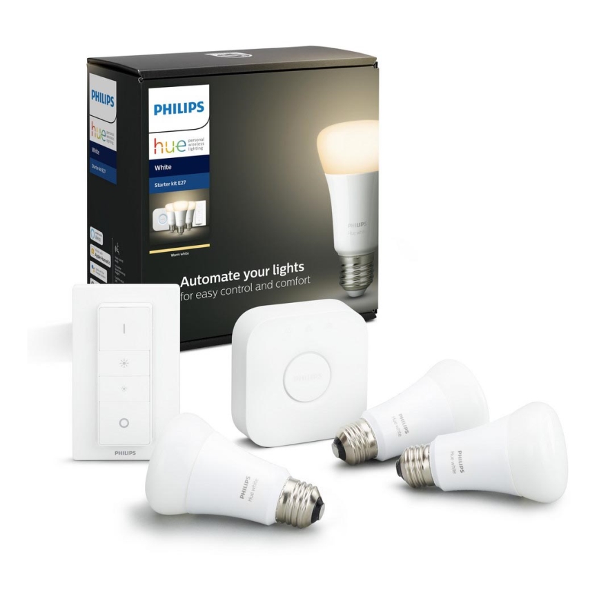 Perussetti Philips Hue STARTER KIT WHITE 3xE27/9W 2700K + laite yhdistämistä varten
