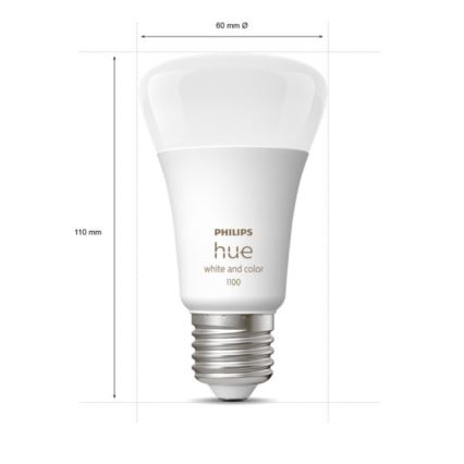 Perussetti Philips Hue WHITE AND COLOR AMBIANCE 2xE27/9W/230V 2000-6500K + liitäntälaite