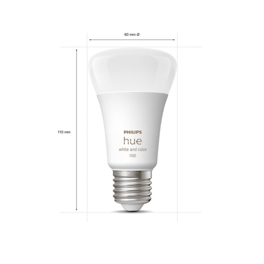 Perussetti Philips Hue WHITE AND COLOR AMBIANCE 2xE27/9W/230V 2000-6500K + liitäntälaite