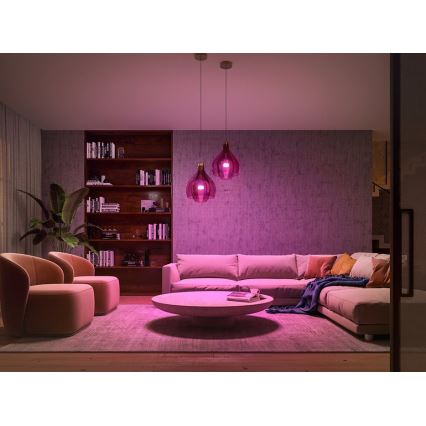 Perussetti Philips Hue WHITE AND COLOR AMBIANCE 3xE27/9W/230V 2000-6500K + liitäntälaite