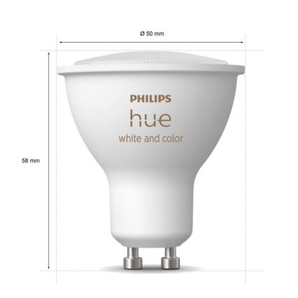 Perussetti Philips Hue WHITE AND COLOR AMBIANCE 3xGU10/5,7W/230V 2000-6500K + laite yhdistämistä varten