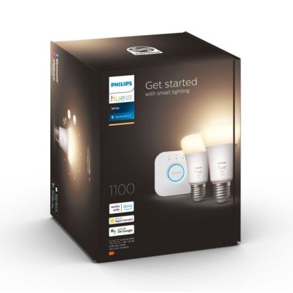 Perussetti Philips Hue WHITE 2xE27/9,5W 2700K + liitäntälaite