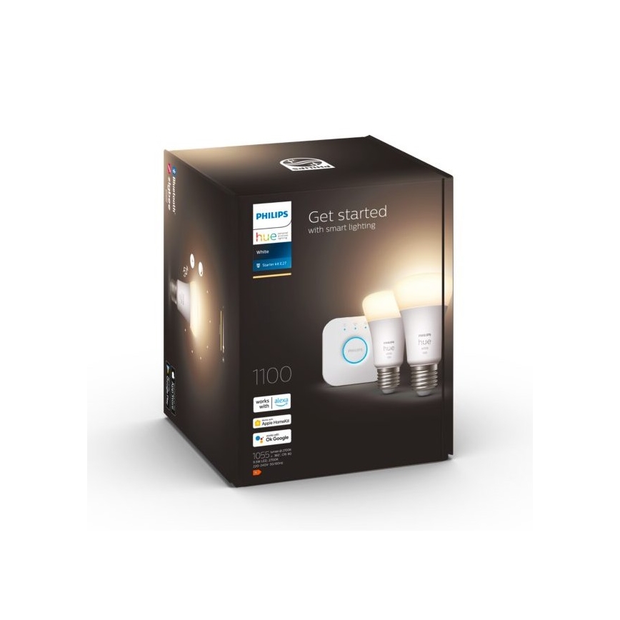 Perussetti Philips Hue WHITE 2xE27/9,5W 2700K + liitäntälaite