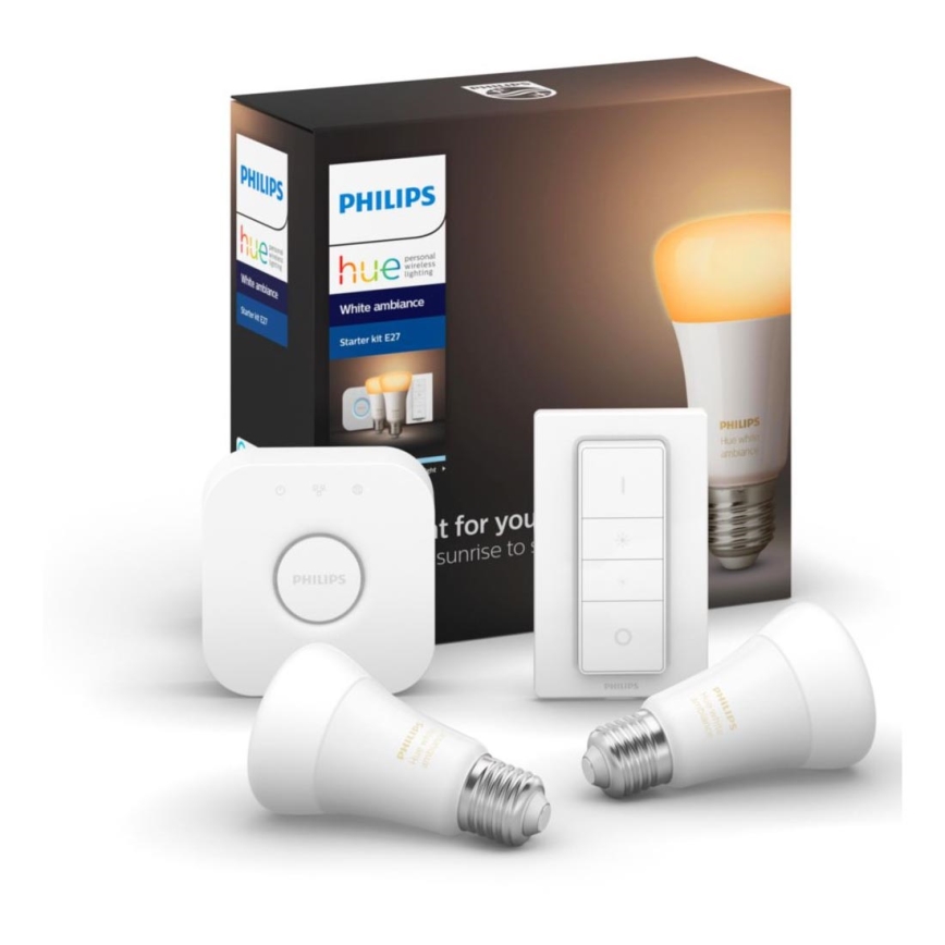 Perussetti Philips Hue WHITE AMBIANCE 2xE27/8,5W/230V + laite yhdistämistä varten