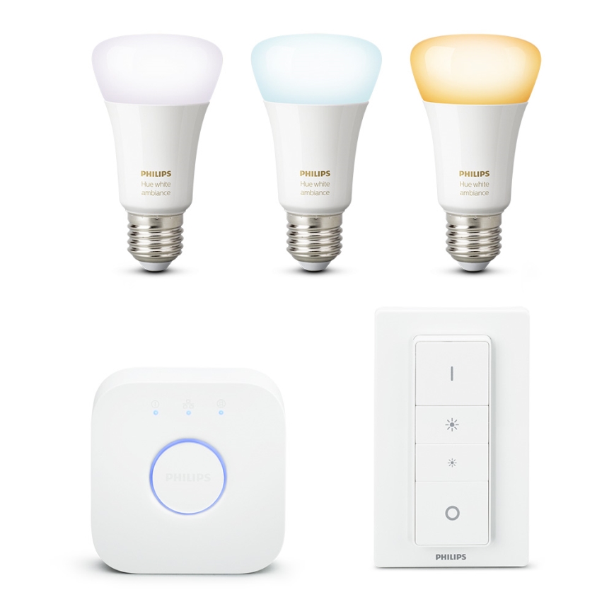 Perussetti Philips Hue WHITE AMBIANCE 3xE27/9,5W/230V