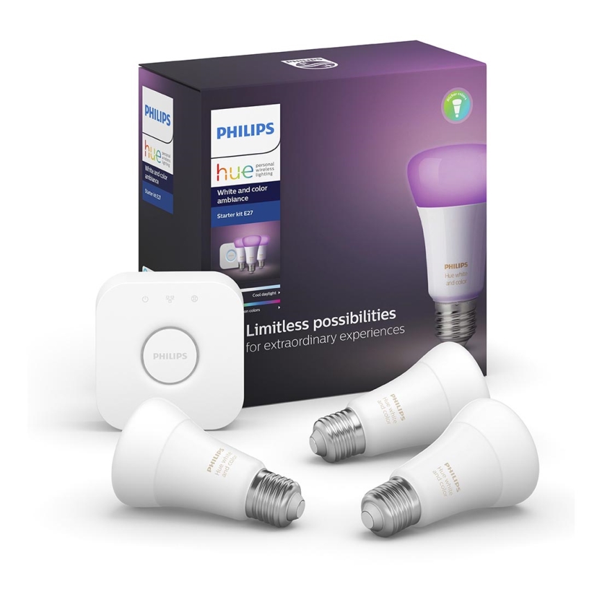 Perussetti Philips Hue WHITE AND COLOR AMBIANCE 3xE27/9,5W/230V 2000-6500K