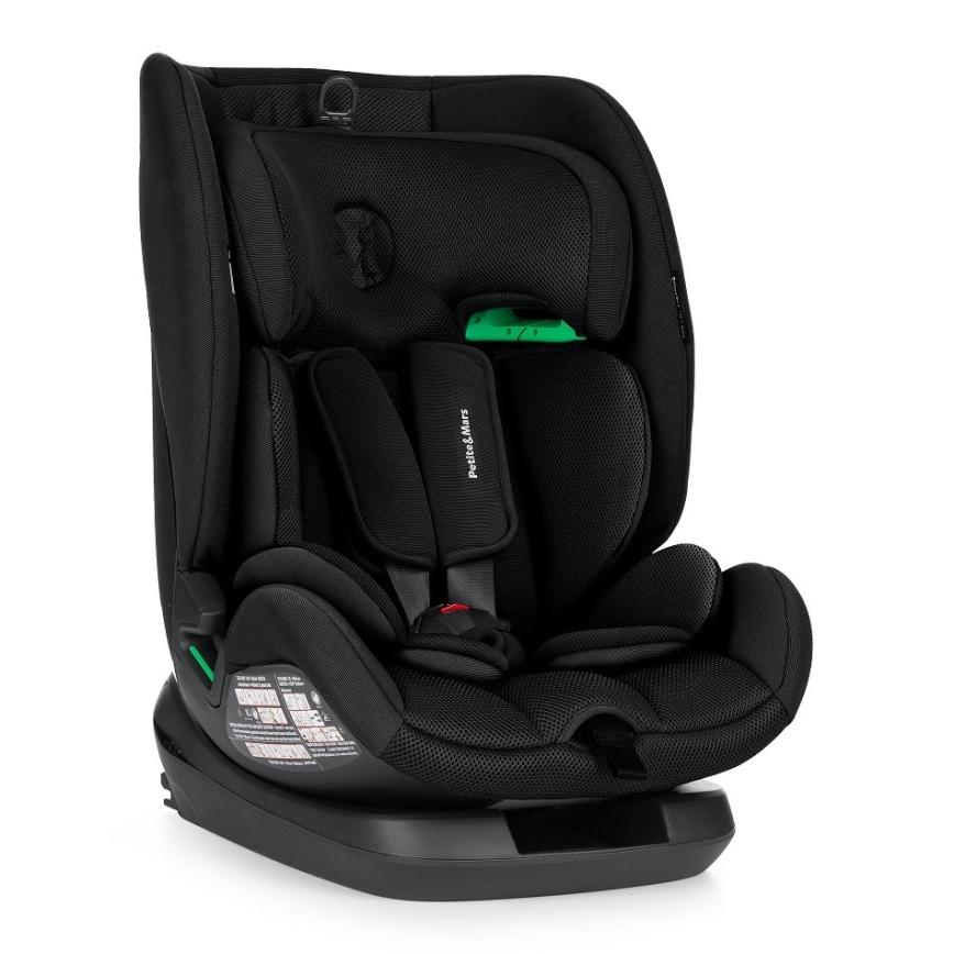 PETITE&MARS - Autonistuin PRIME PRO i-Koko 76-150 cm (9-36 kg) musta
