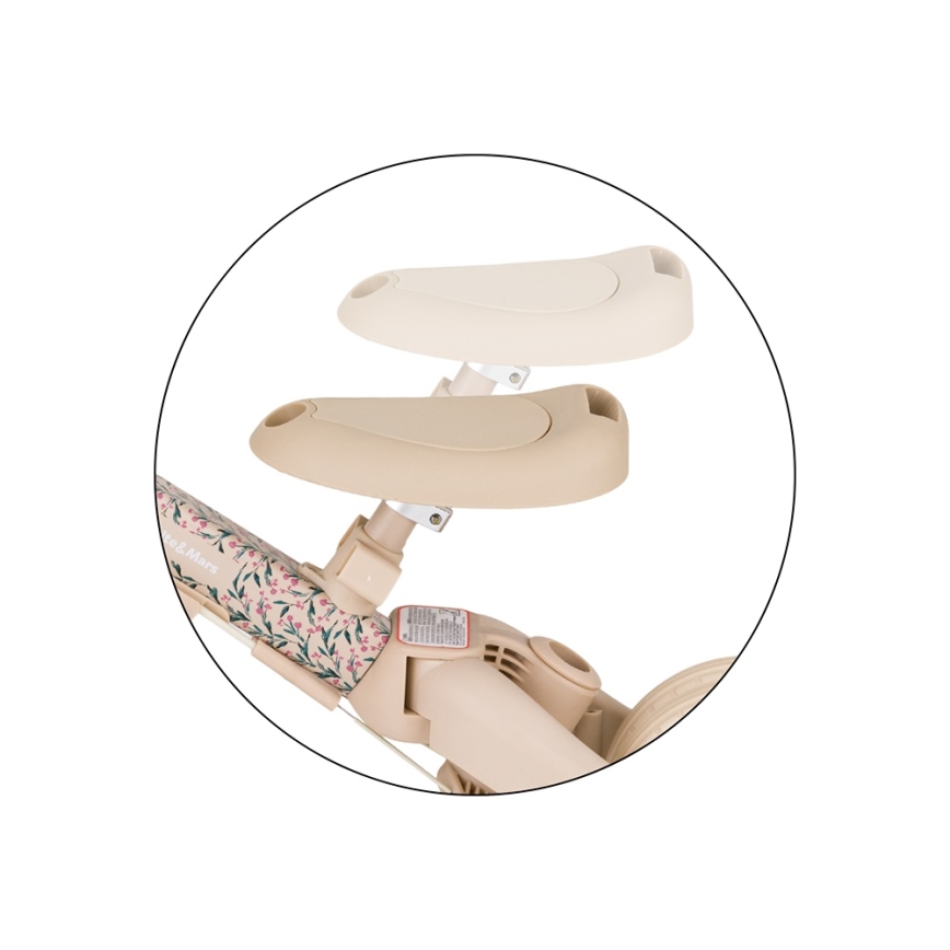 PETITE&MARS - Lasten kolmipyörä 5-in-1 TURBO LIMITED Pink Meadow