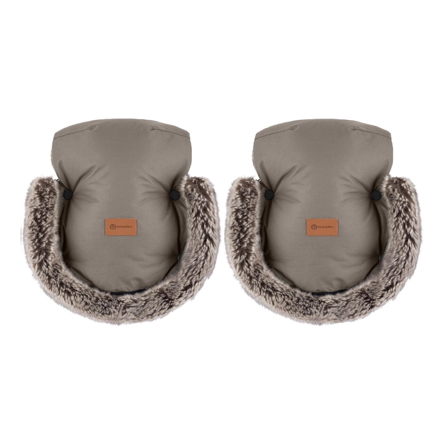 PETITE&MARS - Rattareiden käsisuoja FURRY Mocha Mousse