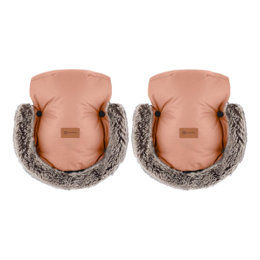 PETITE&MARS - Rattareiden käsisuoja FURRY Pastel Peach