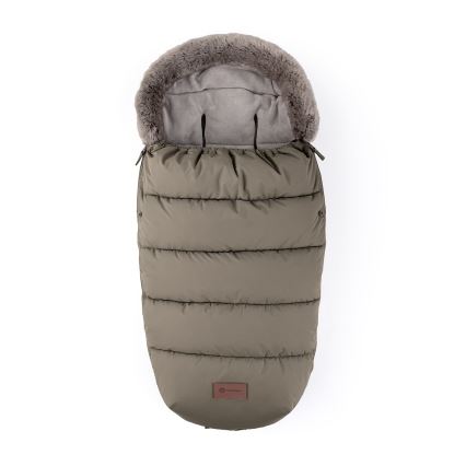 PETITE&MARS - SETTI Lasten vaunupussi 4-in-1 COMFY + työntöaisan lämmittimet FURRY Mocha Mousse