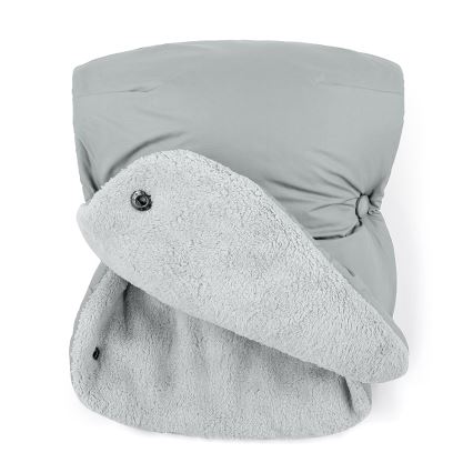 PETITE&MARS - SETTI 3-in-1 lasten vaunupussi JIBOT + JASIE-vaunukäsineet vaaleanharmaa