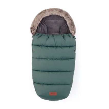 PETITE&MARS - SETTI Vaunupussi 4-in-1 COMFY + työntöaisan lämpökäsineet FURRY Khaki