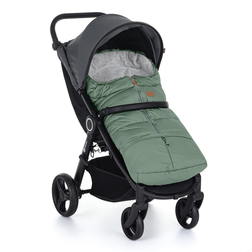 PETITE&MARS - SETTI Vauvan jalkapeite 3in1 JIBOT + käsisuojat rattaille JASIE green