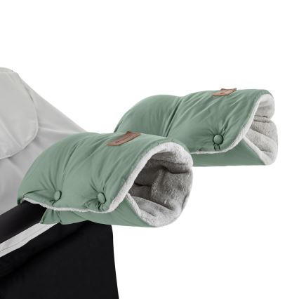 PETITE&MARS - SETTI Vauvan jalkapeite 3in1 JIBOT + käsisuojat rattaille JASIE green