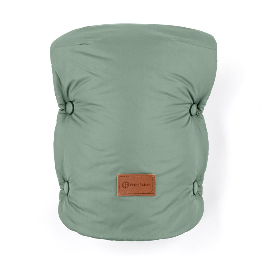 PETITE&MARS - SETTI Vauvan jalkapeite 3in1 JIBOT + käsisuojat rattaille JASIE green
