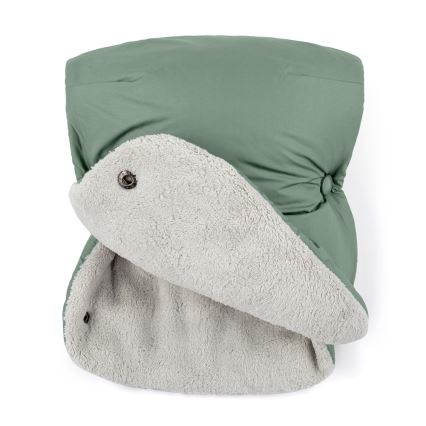 PETITE&MARS - SETTI Vauvan jalkapeite 3in1 JIBOT + käsisuojat rattaille JASIE green