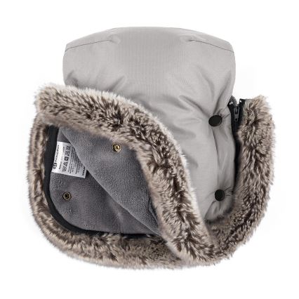 PETITE&MARS-SETTI Vauvan jalkapeite 4in1 ARCTIC + rattaiden käsisuoja FURRY Champagne Shower