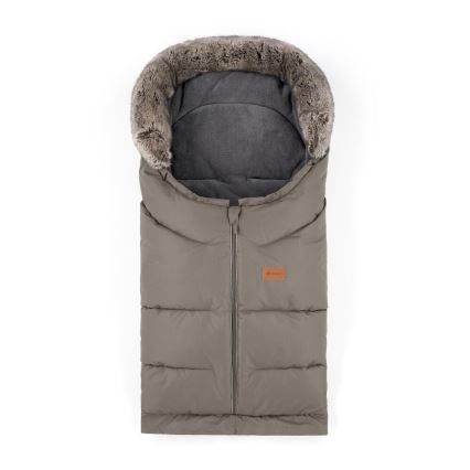 PETITE&MARS - SETTI Vauvan jalkapeite 4in1 ARCTIC + rattaiden käsisuoja FURRY Mocha Mousse