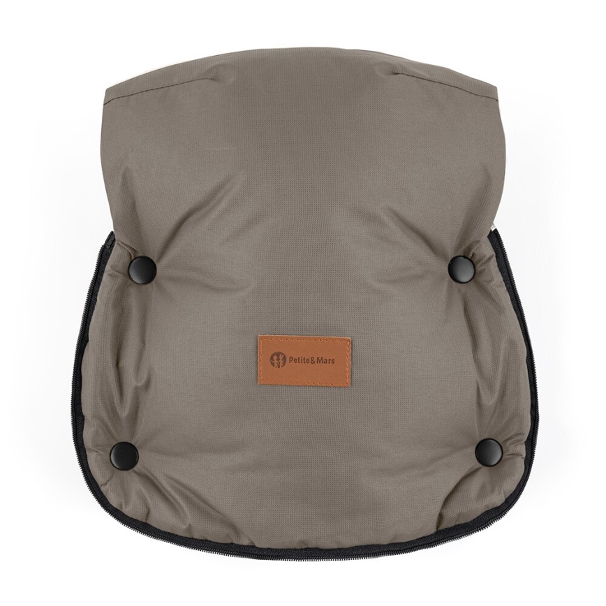 PETITE&MARS - SETTI Vauvan jalkapeite 4in1 ARCTIC + rattaiden käsisuoja FURRY Mocha Mousse