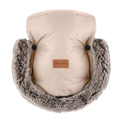 PETITE&MARS - SETTI Vauvan jalkapeite 4in1 ARCTIC + rattaiden käsisuoja FURRY Ruusu Petal