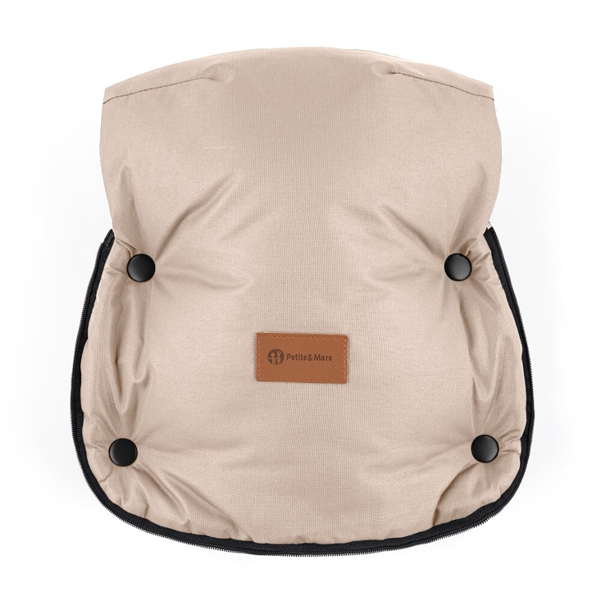 PETITE&MARS - SETTI Vauvan jalkapeite 4in1 ARCTIC + rattaiden käsisuoja FURRY Ruusu Petal