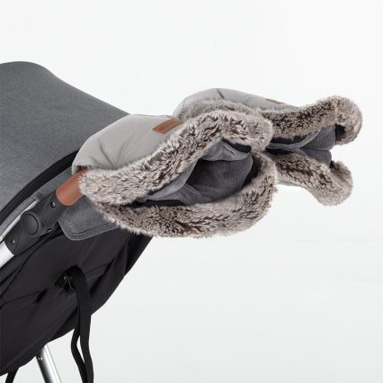 PETITE&MARS - SETTI Vauvan jalkapeite 4in1 COMFY + rattaiden käsisuoja FURRY Champagne Shower