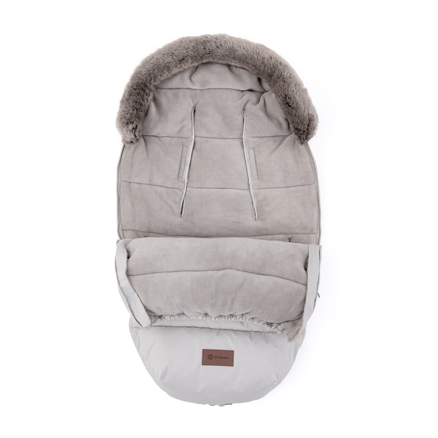 PETITE&MARS - SETTI Vauvan jalkapeite 4in1 COMFY + rattaiden käsisuoja FURRY Champagne Shower