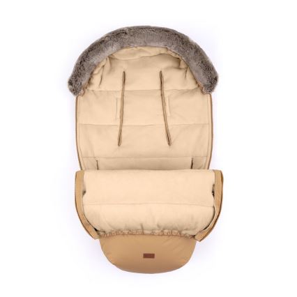 PETITE&MARS - SETTI Vauvan jalkapeite 4in1 COMFY + rattaiden käsisuoja FURRY Elegant Caramel