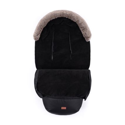 PETITE&MARS - SETTI Vauvan jalkapeite 4in1 COMFY + rattaiden käsisuoja FURRY Forever Black
