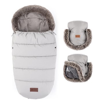 PETITE&MARS - SETTI Vauvan jalkapeite 4in1 COMFY + rattaiden käsisuoja FURRY Champagne Shower