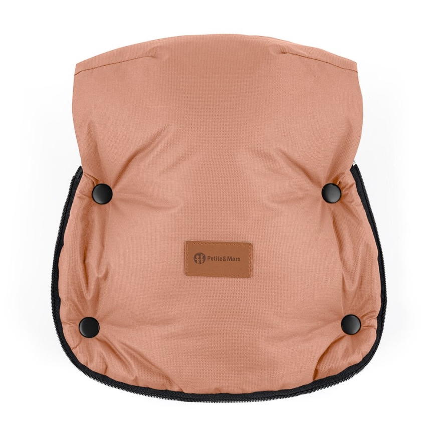 PETITE&MARS - SETTI Vauvan jalkapeite 4in1 COMFY + rattaiden käsisuoja FURRY Pastel Peach