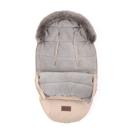 PETITE&MARS - SETTI Vauvan jalkapeite 4in1 COMFY + rattaiden käsisuoja FURRY Ruusu Petal