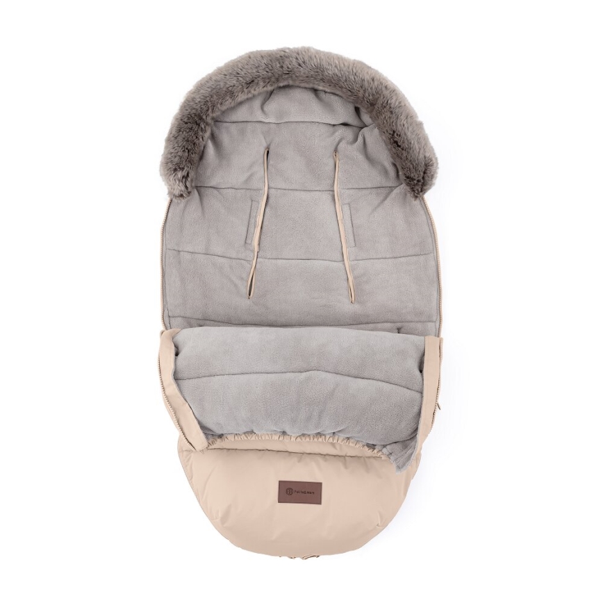 PETITE&MARS - SETTI Vauvan jalkapeite 4in1 COMFY + rattaiden käsisuoja FURRY Ruusu Petal