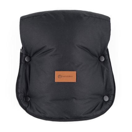 PETITE&MARS - SETTI Vauvan jalkapeite 4in1 COMFY Stylish Beauty + rattaiden käsisuoja FURRY Forever Black