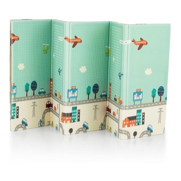 PETITE&MARS - Taitettava leikkimatto CAMPY ELEPHANT&CITY