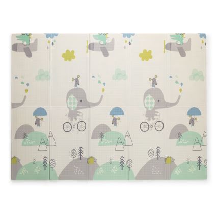 PETITE&MARS - Taitettava leikkimatto CAMPY ELEPHANT&CITY