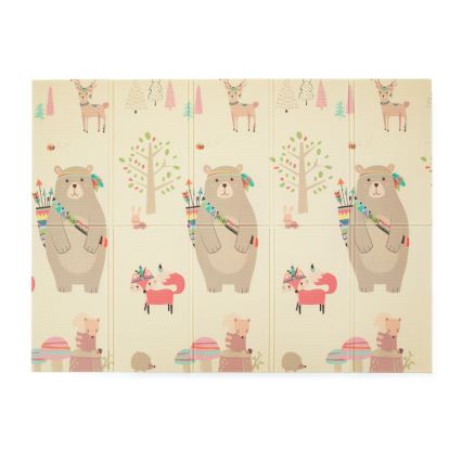 PETITE&MARS - Taitettava leikkimatto CAMPY ELEPHANT&FOX