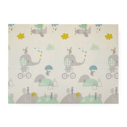 PETITE&MARS - Taitettava leikkimatto CAMPY ELEPHANT&FOX
