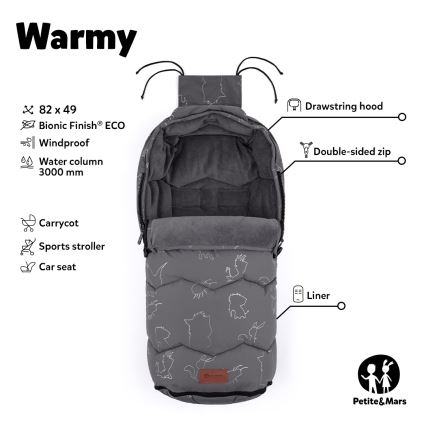 PETITE&MARS - Vauvan jalkapeite 4in1 WARMY musta