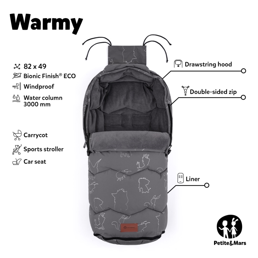 PETITE&MARS - Vauvan jalkapeite 4in1 WARMY musta