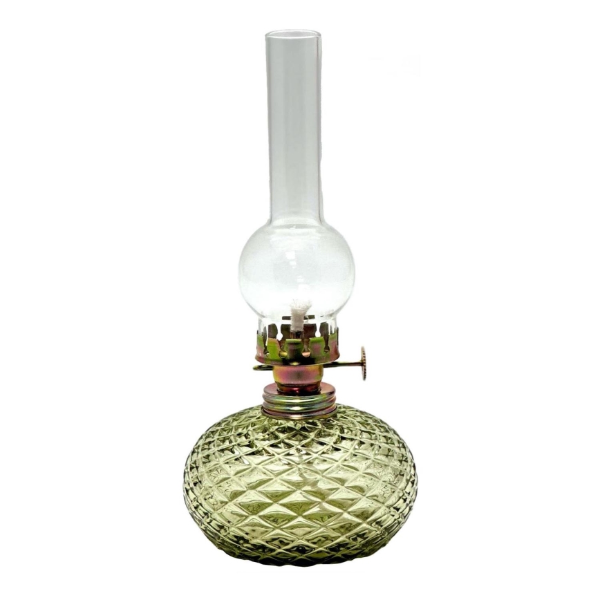 Petrolilamppu Eliška 20 cm metsänvihreä