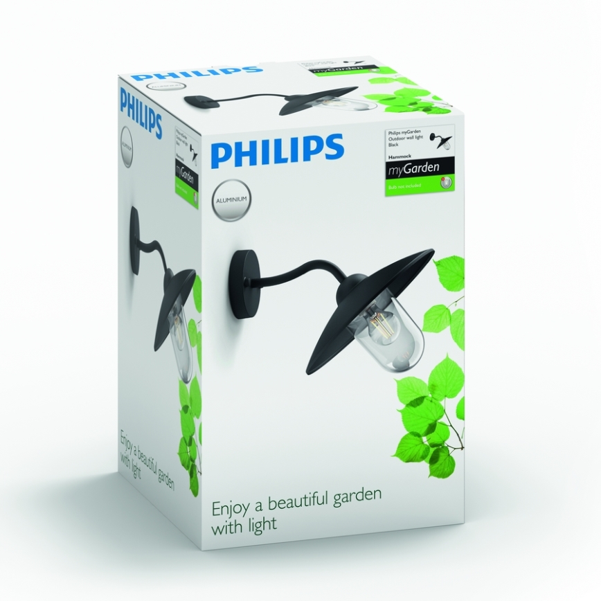 Philips 01643/30/PN - Ulkoseinävalaisin HAMMOCK 1xE27/60W/230V IP44