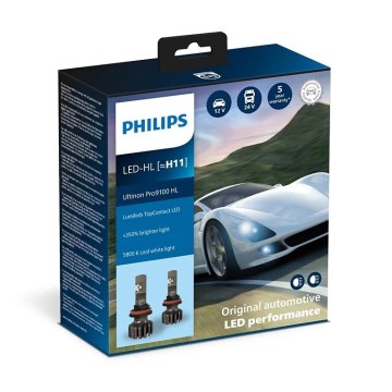 Philips 11362U91X2 - SETTI 2x LED Autopolttimo Ultinon 9100 H11 PGJ19-2/13,2W/12/24V 5800K