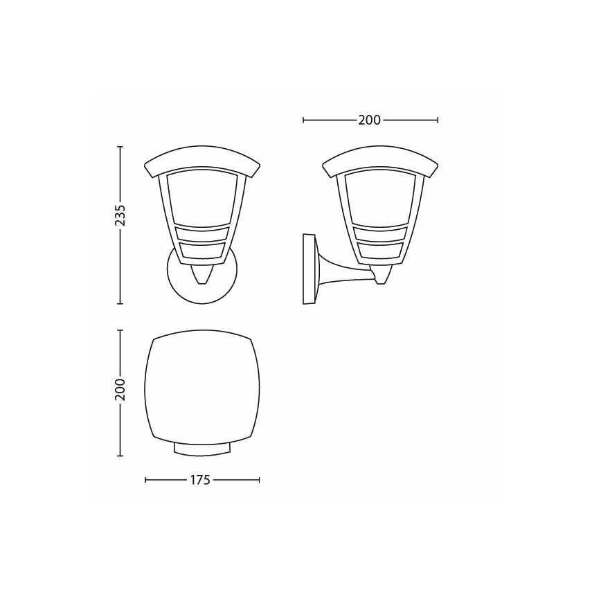 Philips - Ulkoseinävalaisin E27/60W/230V IP44