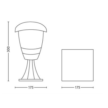 Philips - Puutarhavalaisin 1xE27/60W/230V IP44