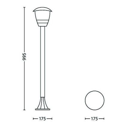 Philips - Ulkovalaisin 1xE27/60W/230V IP44