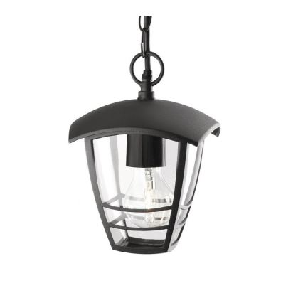 Philips - Ulkoriippukattokruunu 1xE27/60W/230V musta IP44