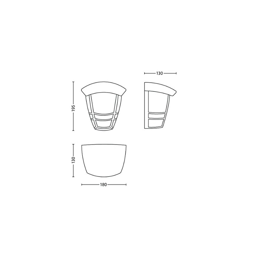 Philips - Ulkoseinävalaisin E27/60W/230V IP44