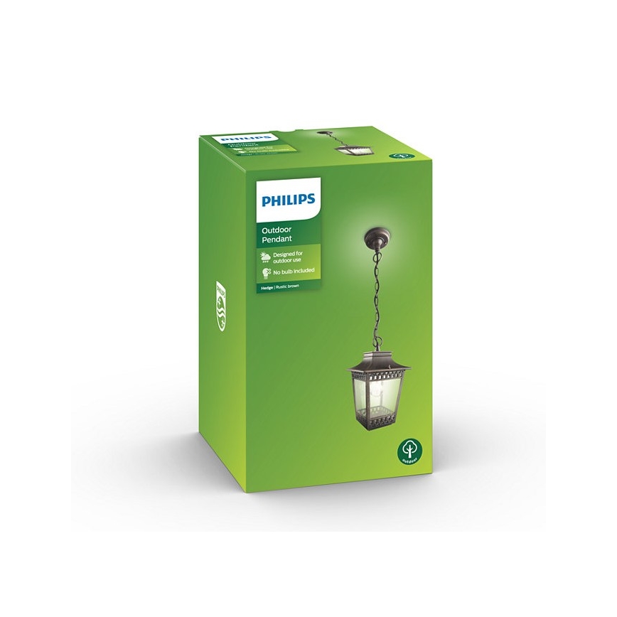 Philips 15406/86/PN - Ulkokattokruunu HEDGE 1xE27/60W/230V IP44